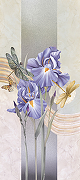 Фреска Ortograf Цветы 30985 Фактура бархат FX Флизелин (1,2*2,7) Сиреневый/Серый, Цветы/Бабочки-1