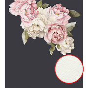 Фреска Ortograf Цветы 33441 Фактура флок FLK Флизелин (2,4*2,7) Серый/Белый/Розовый, Цветы