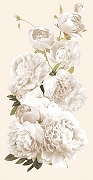 Фреска Ortograf Цветы 33422 Фактура флок FLK Флизелин (1,4*2,7) Белый, Цветы-1