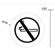 Табличка Курить запрещено Nofer  16730.2.S Матовая нержавеющая сталь-1
