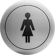 Табличка Туалет женский Nofer  16720.2.S Матовая нержавеющая сталь