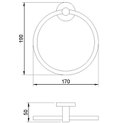 Кольцо для полотенец Nofer  16860.B Глянцевая нержавеющая сталь-1