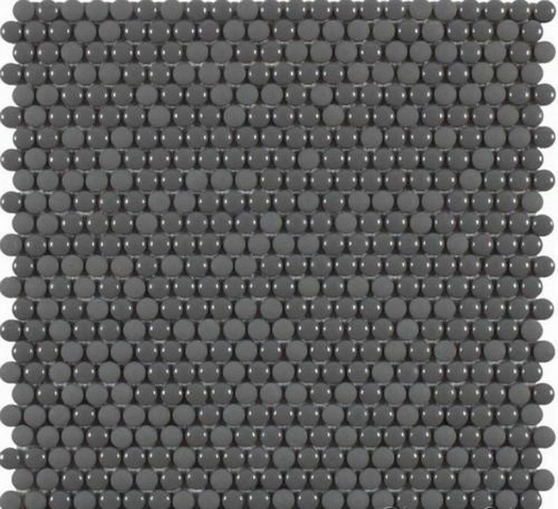 цена Стеклянная мозаика Dune Glass Mosaics Dots Grey 187535 28,2х28,5 см