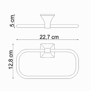 Кольцо для полотенец WasserKRAFT Wern K-2560 Хром-2