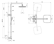 Душевая система Ravak 10° Free X070160 с термостатом Черная матовая-3