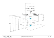 Тумба под раковину Aquaton Асти 70 1A263001AXD70 подвесная Белая глянцевая-8