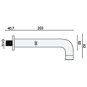 Излив для смесителя RGW Shower Panels SP-148 21140948-01 Хром-1