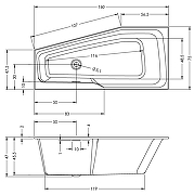 Акриловая ванна Riho Rething Space 160х75 R B111001005 (BR1300500000000) без гидромассажа-3