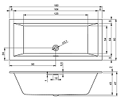 Акриловая ванна Riho Rething Cubic 180х80 B106001005 (BR0800500000000) без гидромассажа-2