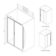 Душевая дверь AM.PM Gem 120 W90G-120-1-195BM профиль Черный матовый стекло матовое-прозрачное-6