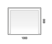 Зеркало Corozo Алано 100 SD-00001023 с подсветкой с сенсорным выключателем-5