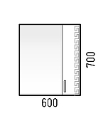 Зеркало со шкафом Corozo Олимп 60 SD-00000653 Белое-3