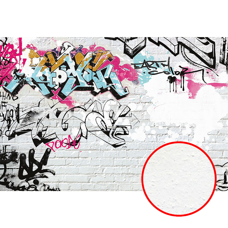 Фреска детская Ortograf Детские 3623 Фактура бархат FX Флизелин (4*2,7) Белый/Разноцветный, Надписи