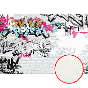 Фреска детская Ortograf Детские 3623 Фактура флок FLK Флизелин (4*2,7) Белый/Разноцветный, Надписи