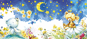Фреска детская Ortograf Для малышей 5700 Фактура флок FLK Флизелин (6*2,7) Синий/Разноцветный, Животные/Мультимедия-1