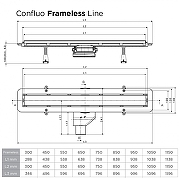 Душевой лоток Pestan Confluo Frameless Line 300 13701259 с двухсторонней решеткой Черный матовый / полая под плитку-5