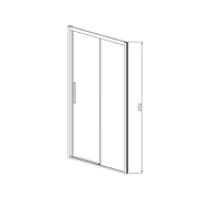Душевая дверь Vincea Soft 120 VDS-3SO120CLB профиль Черный стекло прозрачное-4