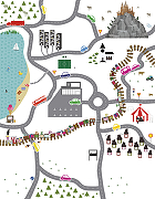 Фреска детская Ortograf Детские 33064 Фактура флок FLK Флизелин (2,1*2,7) Разноцветный, Автомобили/Карты-1