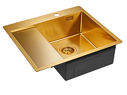 Кухонная мойка Paulmark Alster 59 PM825951-BGR Брашированное золото-2