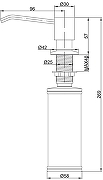 Дозатор для моющего средства Paulmark Rein D002-GM Вороненая сталь-1