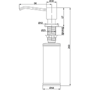 Дозатор для моющего средства Paulmark Rein D002-GM Вороненая сталь-1