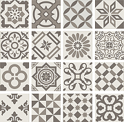 Керамическая плитка Ceramica Ribesalbes Antigua Decor Gris PT01951 настенная 20х20 см
