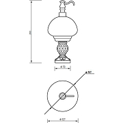 Дозатор для жидкого мыла Migliore Cristalia 16799 Хром с кристаллом Swarovski-3