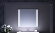 Комплект мебели для ванной Opadiris Оникс 100 Белый глянцевый с золотой патиной-3