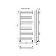 Водяной полотенцесушитель Terminus Кельн П18 500х1200 4630080268371 Хром-2