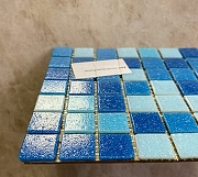 Стеклянная мозаика Bonaparte Aqua 150 на сетке 32,7х32,7 см-2
