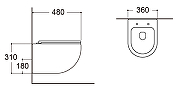 Унитаз WellWant Aura WWU01122B подвесной с сиденьем Микролифт-16