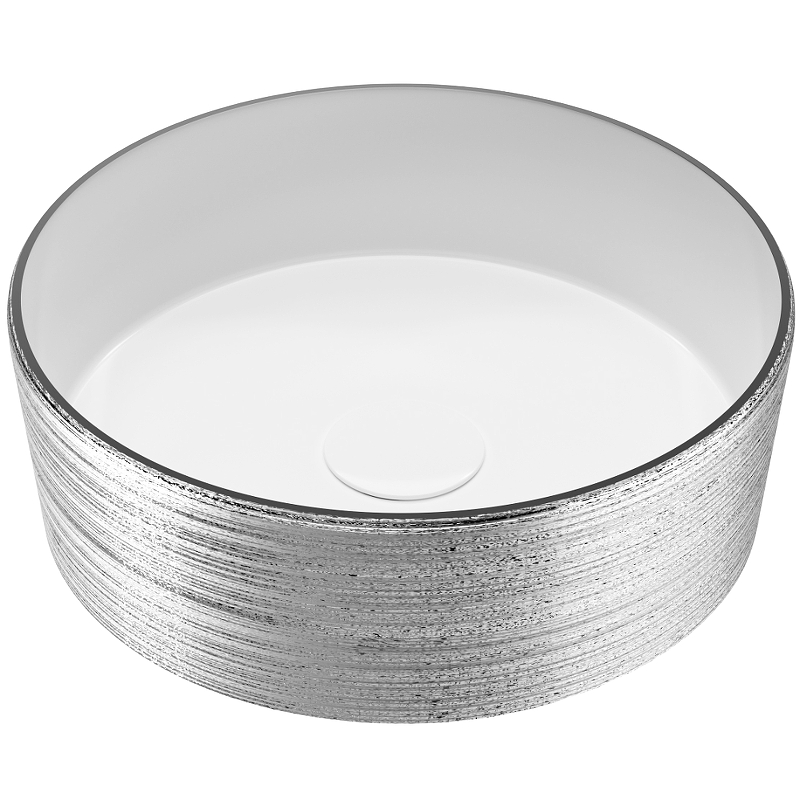 Раковина-чаша Grossman 35 GR-5020SW Серебро Белая раковина чаша grossman color 35 gr 5010sbr серебро черная