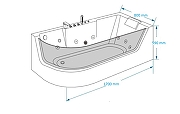 Акриловая ванна Grossman 170х80 GR-17000-1R с гидромассажем-6