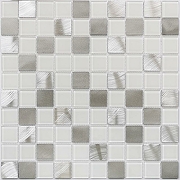 Стеклянная мозаика Bonaparte Titan Silver 31,8х31,8 см