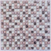 Стеклянная мозаика с камнем Bonaparte Plaza 30х30 см