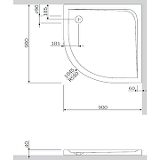 Акриловый поддон для душа AM.PM Spirit W7AT-GSR0-090W Белый-1