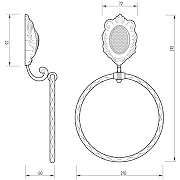 Кольцо для полотенец Migliore Cleopatra 16660 Хром-2