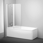 Шторка на ванну Ravak 10° CVS2-100 100х150 L 7QLA0103Z1 профиль Белый стекло Transparent-1