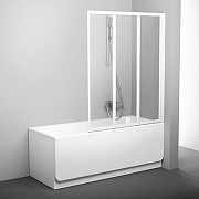 Шторка на ванну Ravak Behappy VS3 100 795P0100Z1 профиль Белый стекло Transparent-1