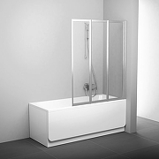 Шторка на ванну Ravak Behappy VS3 100 795P0U00Z1 профиль Сатин стекло Transparent-1