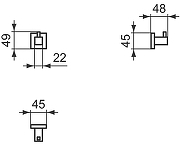 Крючок Ideal Standard IOM Square E2192AA Хром-1