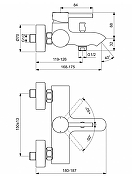 Смеситель для ванны Ideal Standard Ceraline BC199XG Черный шелк-6