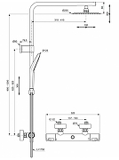 Душевая система Ideal Standard Ceratherm T50 A7704AA с термостатом Хром-6