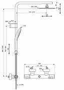 Душевая система Ideal Standard Ceratherm T100 A7705AA с термостатом Хром-8