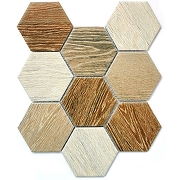 Керамогранитная мозаика Bonaparte Wood comb 25,6х29,5 см