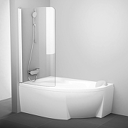 Шторка на ванну Ravak Chrome CVSK1 Rosa 160/170 L 7QLS0100Y1 профиль Белый стекло Transparent-1