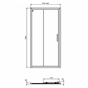 Душевая дверь Ideal Standard Connect 2 100 K9273V3 профиль Черный стекло прозрачное-1