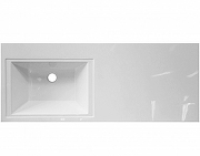 Раковина Эстет Даллас 120 L ФР-00001490 над стиральной машиной Белая-1