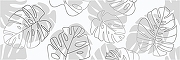 Керамический декор Cersanit Glory белый листья 15920 25x75 см