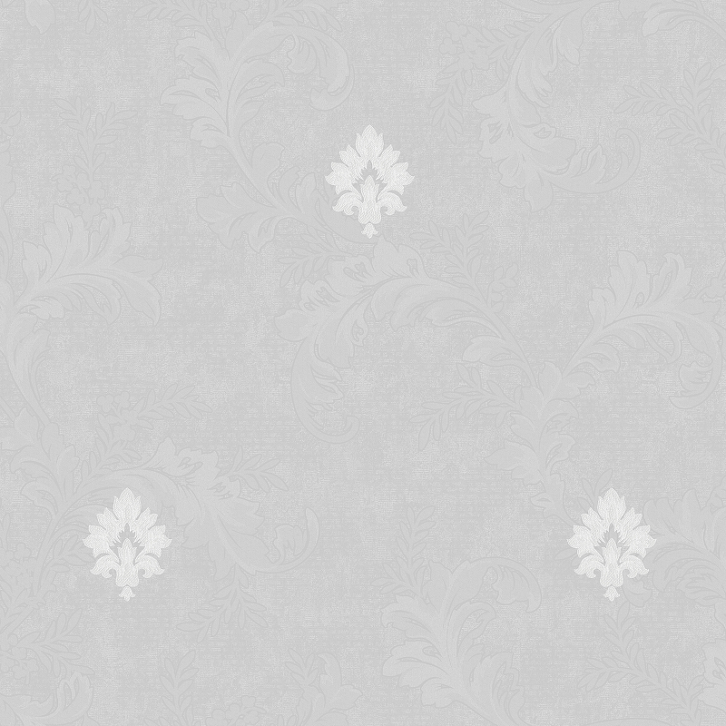 Обои Bernardo Bartalucci Carnazza 5056-4 Винил на флизелине (1,06*10) Серый, Классическая лилия/Орнамент